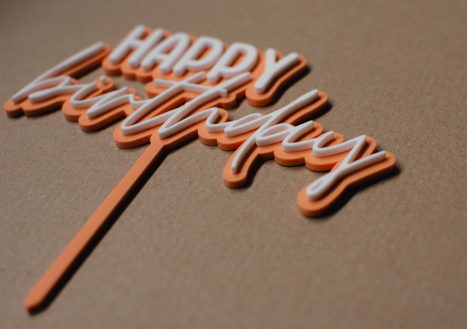 Cake Topper Happy Birthday - doppellagig 2