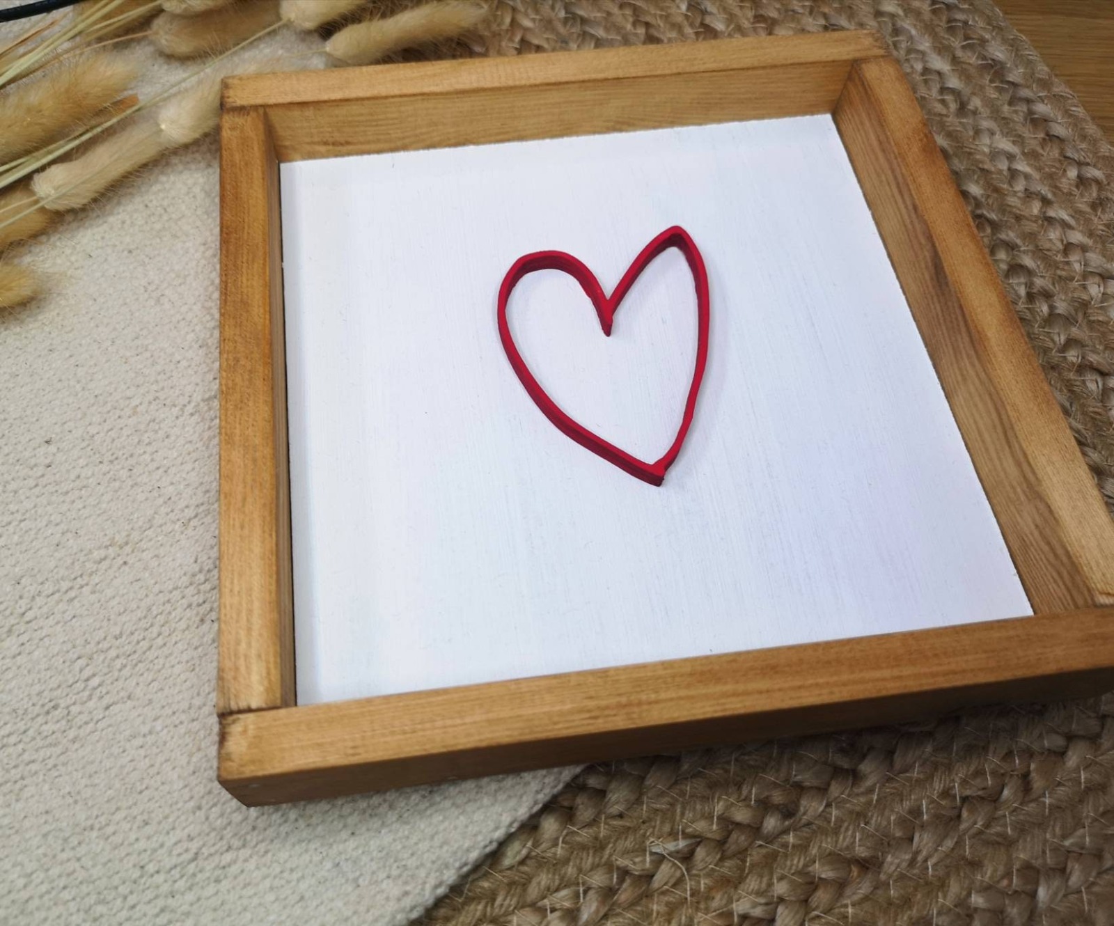 3D Holzschild - selbst gemaltes Herz 4