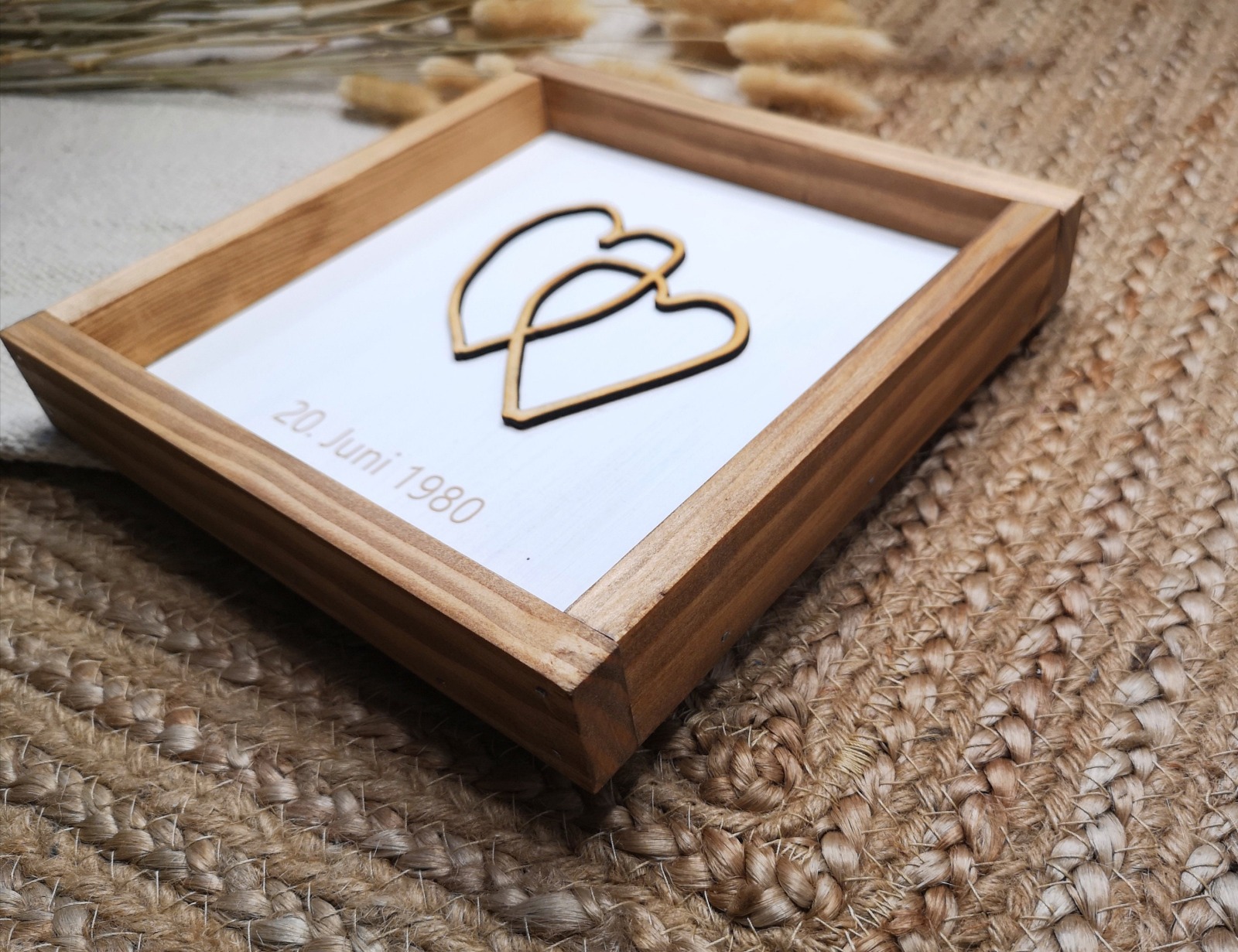 3D Holzschild - Herz in Herz aus euren eigenen Handschriften 5