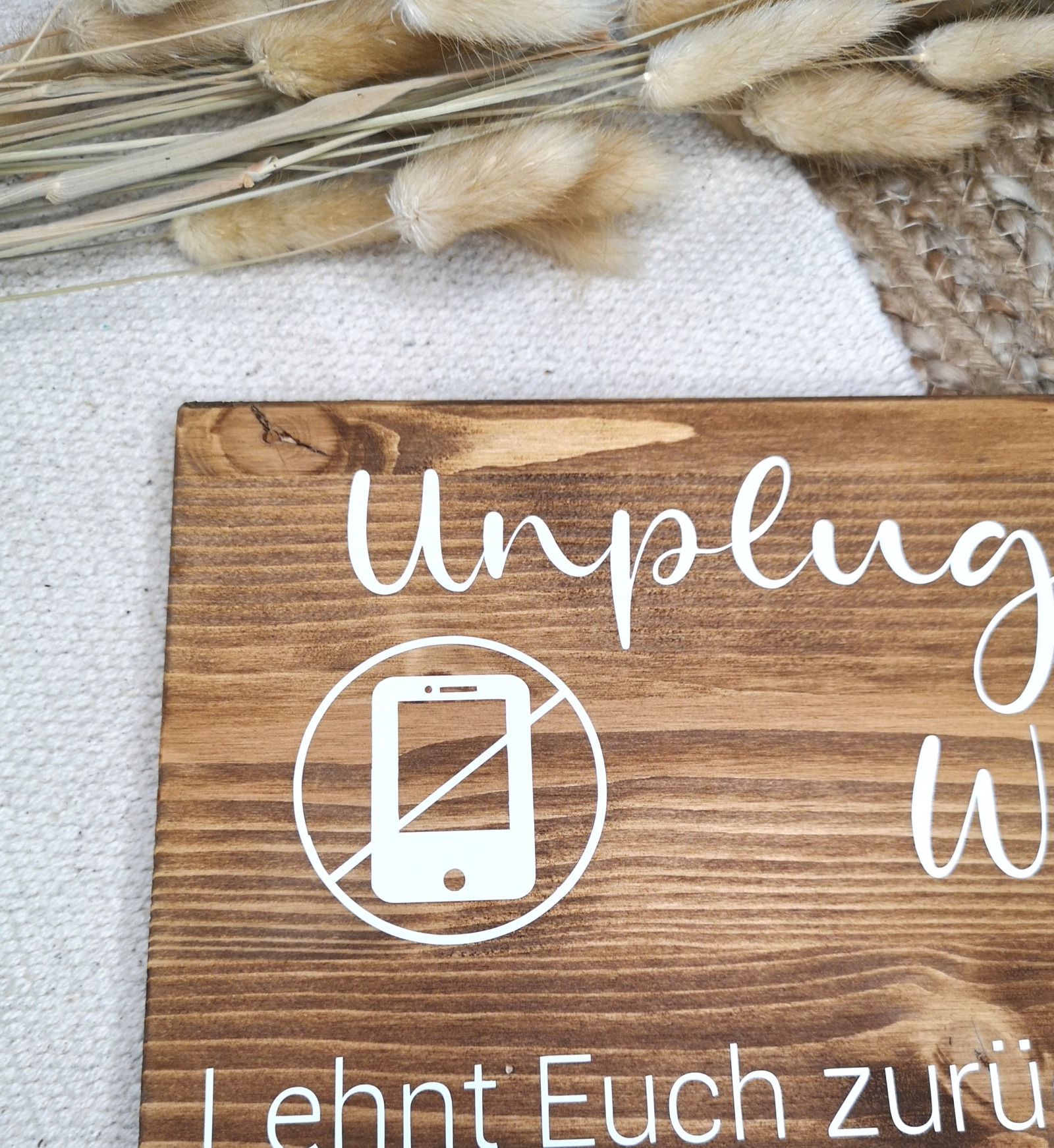 Holzschild Unplugged Wedding 5