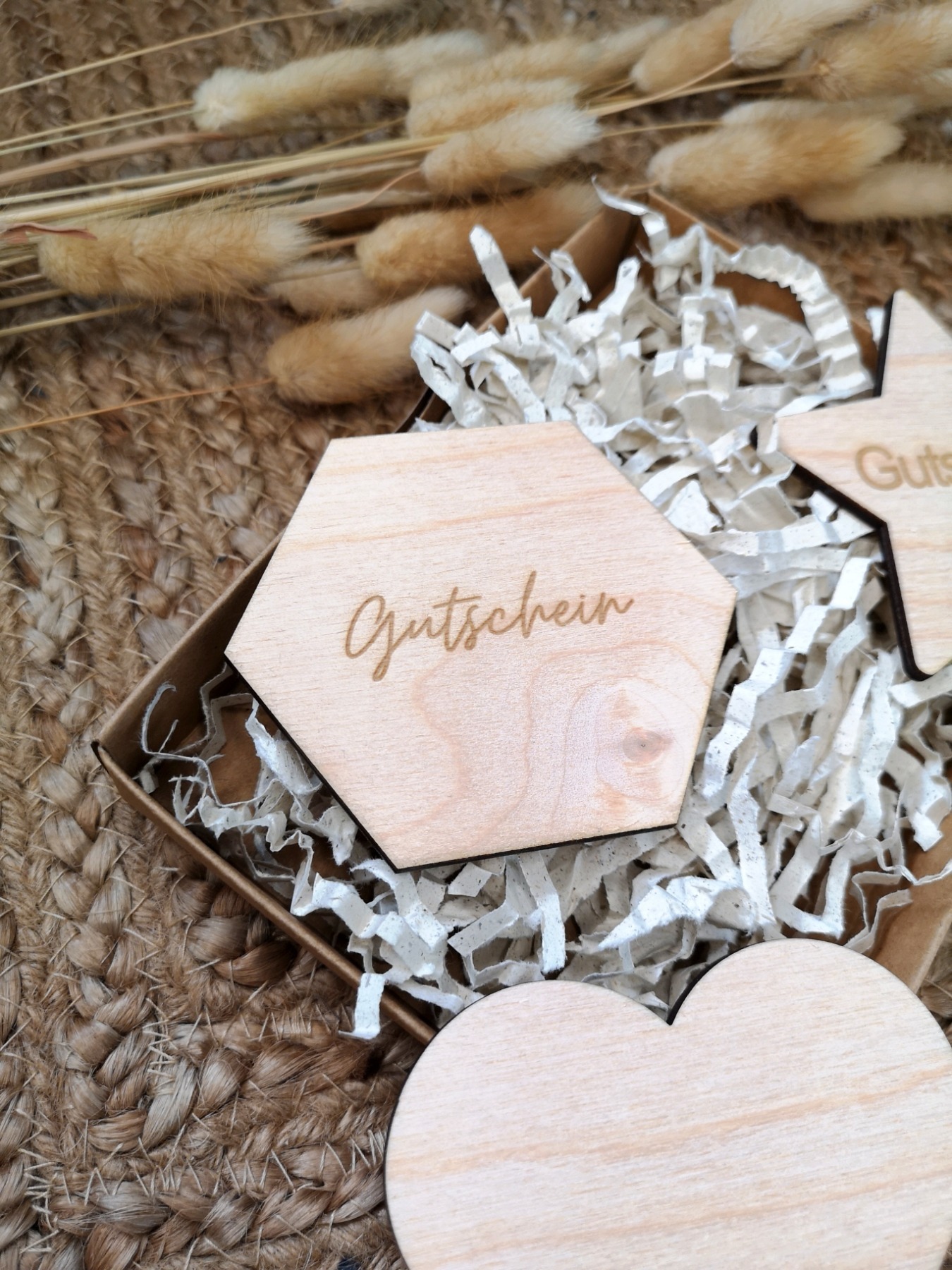 Holzkarte Gutschein - Individuelle Gestaltung mit Geschenkbox 6