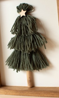 Holzschild Woll-Weihnachtsbaum 2