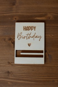 Holzkarte Happy Birthday
