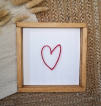 Holzbild 1x selbstgemaltes Herz