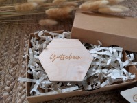 Holzkarte Gutschein - Individuelle Gestaltung mit Geschenkbox 7
