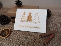 Holzkarte zu Weihnachten - verschiedene Motive 2