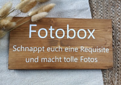 Holzschild Fotobox
