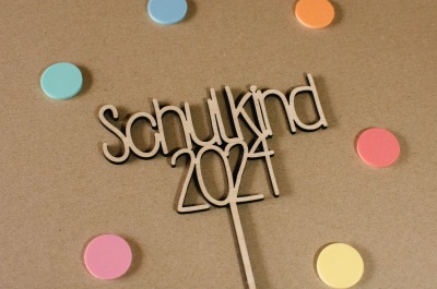 Cake Topper Schulkind2024 in verschiedenen Farben wählbar