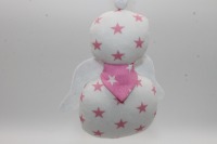 Schutzengel / Glücksbringer weiß rosa Sterne mit Namen personalisiert / Schutzengel Taufe / Engel