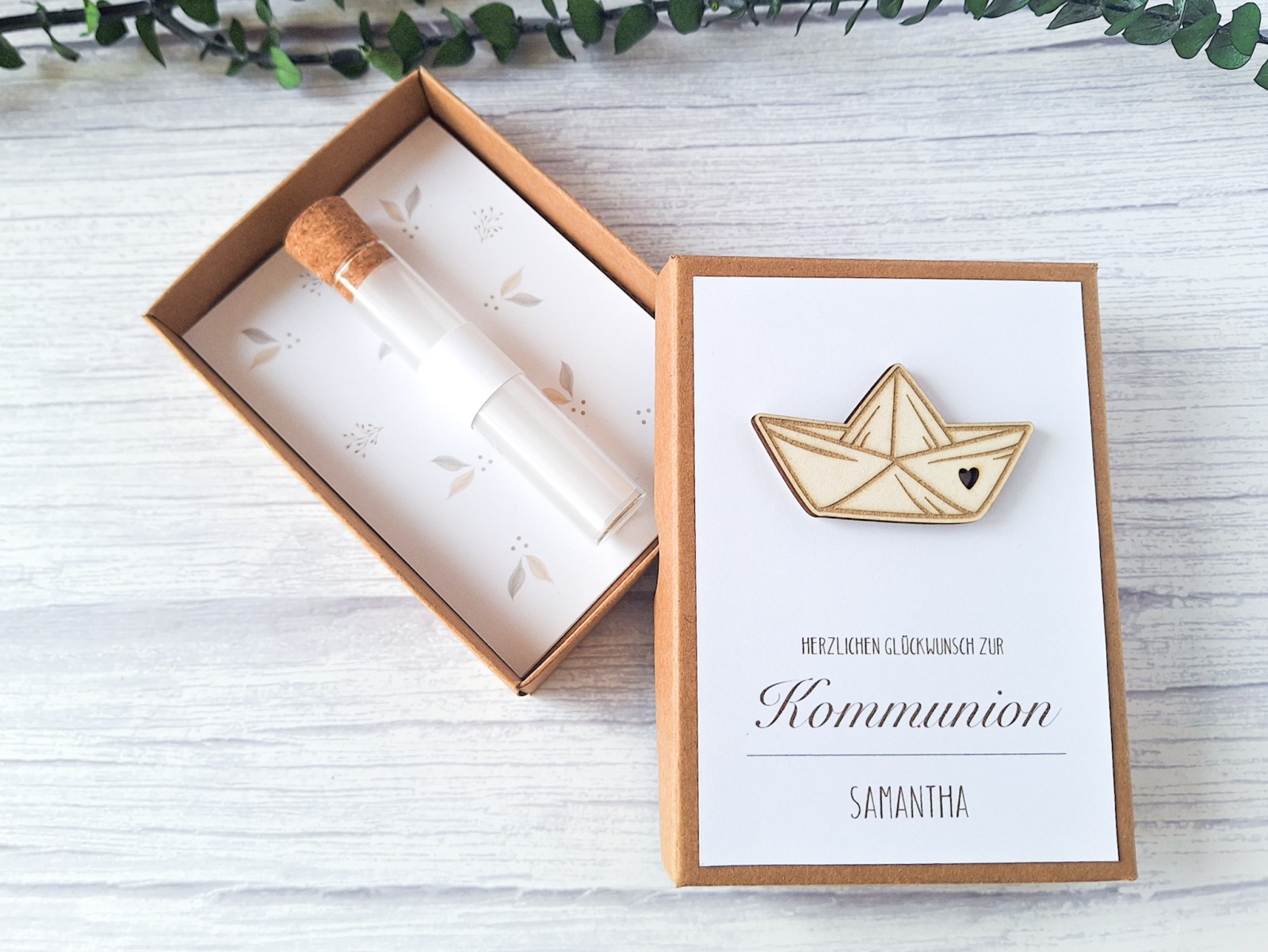 Stilvolle Verpackung für Geldgeschenke zur Kommunion - Exklusive Geschenkbox für die Erstkommunion