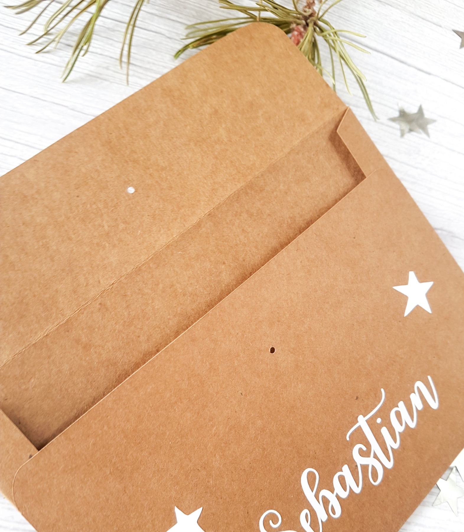 Umschlagverpackung für Geldgeschenke oder Gutcheine, Weihnachten, Geburtstag - personalisiert mit