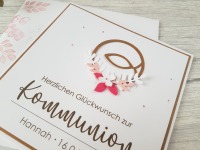 Personalisierte Kommunionskarte, Glückwunschkarte zur Erstkommunion 2