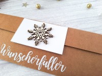 Gutscheinverpackung für Weihnachten, Wunscherfüller personalisiert mit Wunschtext