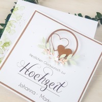 Ausgefallene Glückwunschkarte zur Hochzeit , Individuelle Karte mit Personalisierung 3