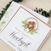 Ausgefallene Glückwunschkarte zur Hochzeit mit Personalisierung 2