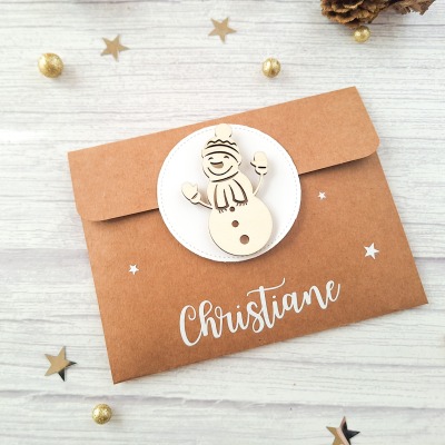 Weihnachtliche Gutscheinverpackung, personalisiert mit Wunschtext - Geldgeschenke und Gutscheine ver