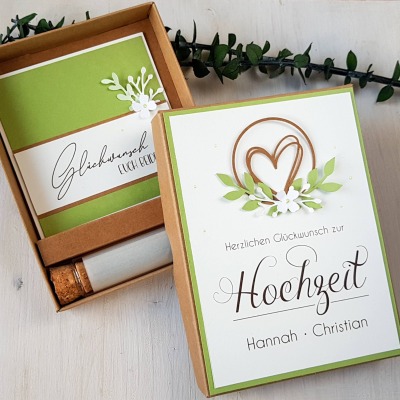Geschenk zur Hochzeit personalisiert Wunschbox Geldgeschenk Wunscherfüller Geschenkbox
