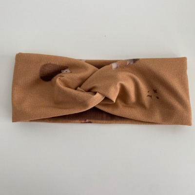 Jersey Stirnband Igel Senf - 100% Baumwolle