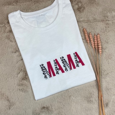 T Shirt Mama - 100% Baumwolle, bestickt