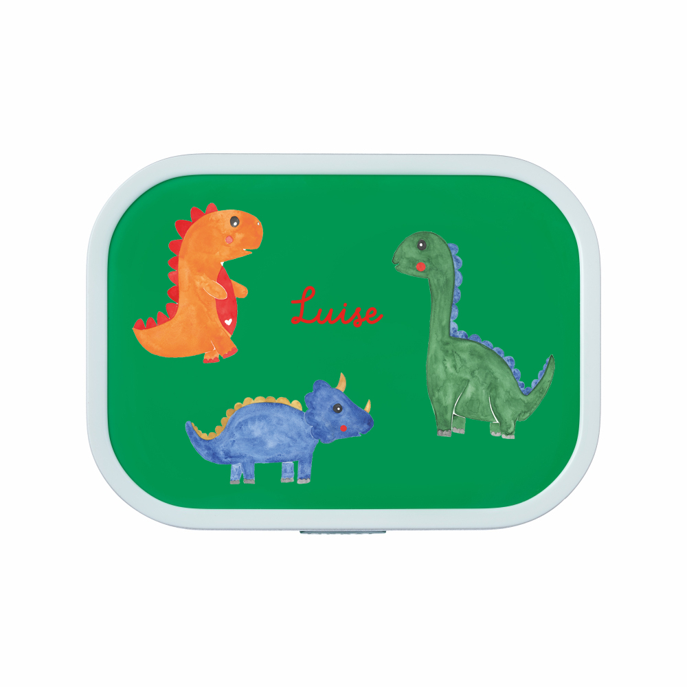 Brotdose für Kinder mit Namen mit Unterteilung, Brotdose Dino 2