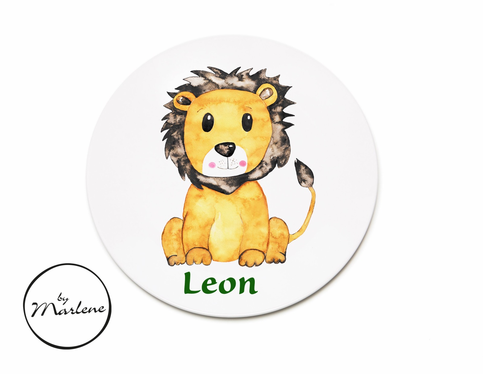 Kindergeschirr personalisiert Kindergeschirr Löwe mit Namen Geschenk zur Geburt Geschenk zur Taufe