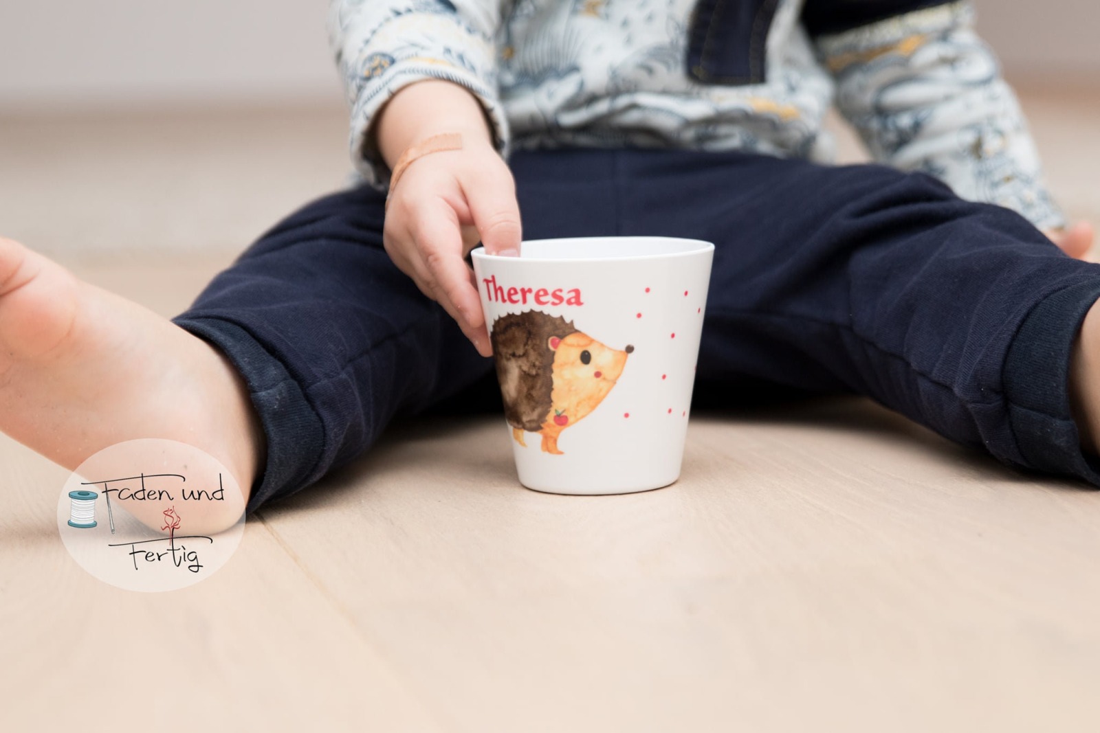 Kinderbecher Igel personalisiert Trinkbecher Baby mit Namen aus Melamin Zahnputzbecher mit Namen
