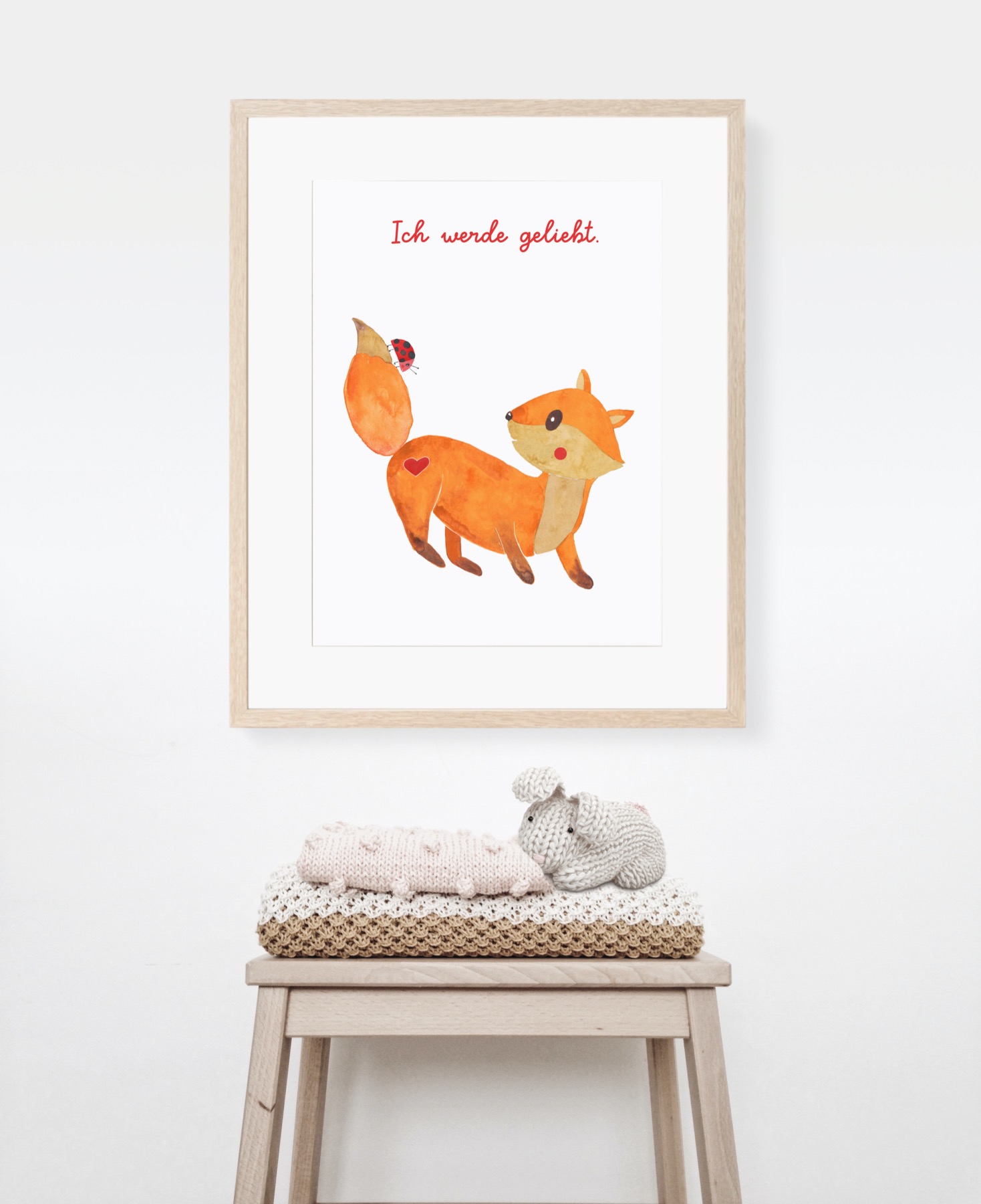 Kinderzimmer Poster Fuchs mit einer Affirmation