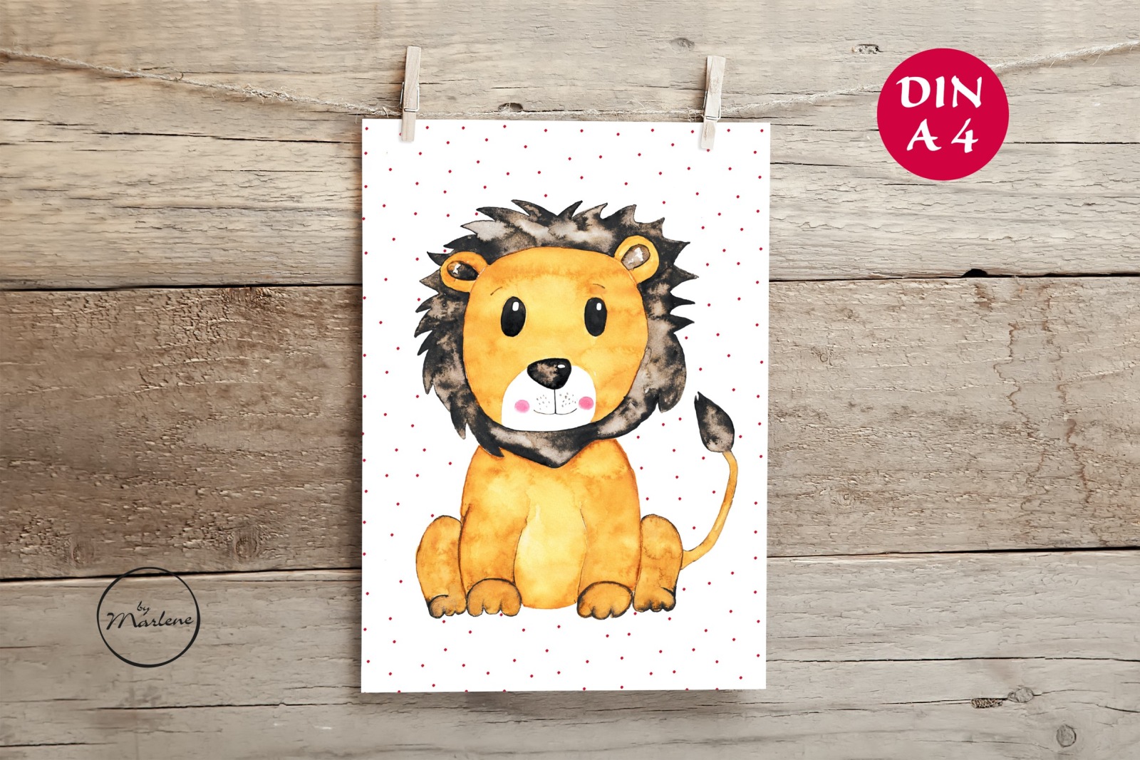 Kinderzimmer Poster Löwe