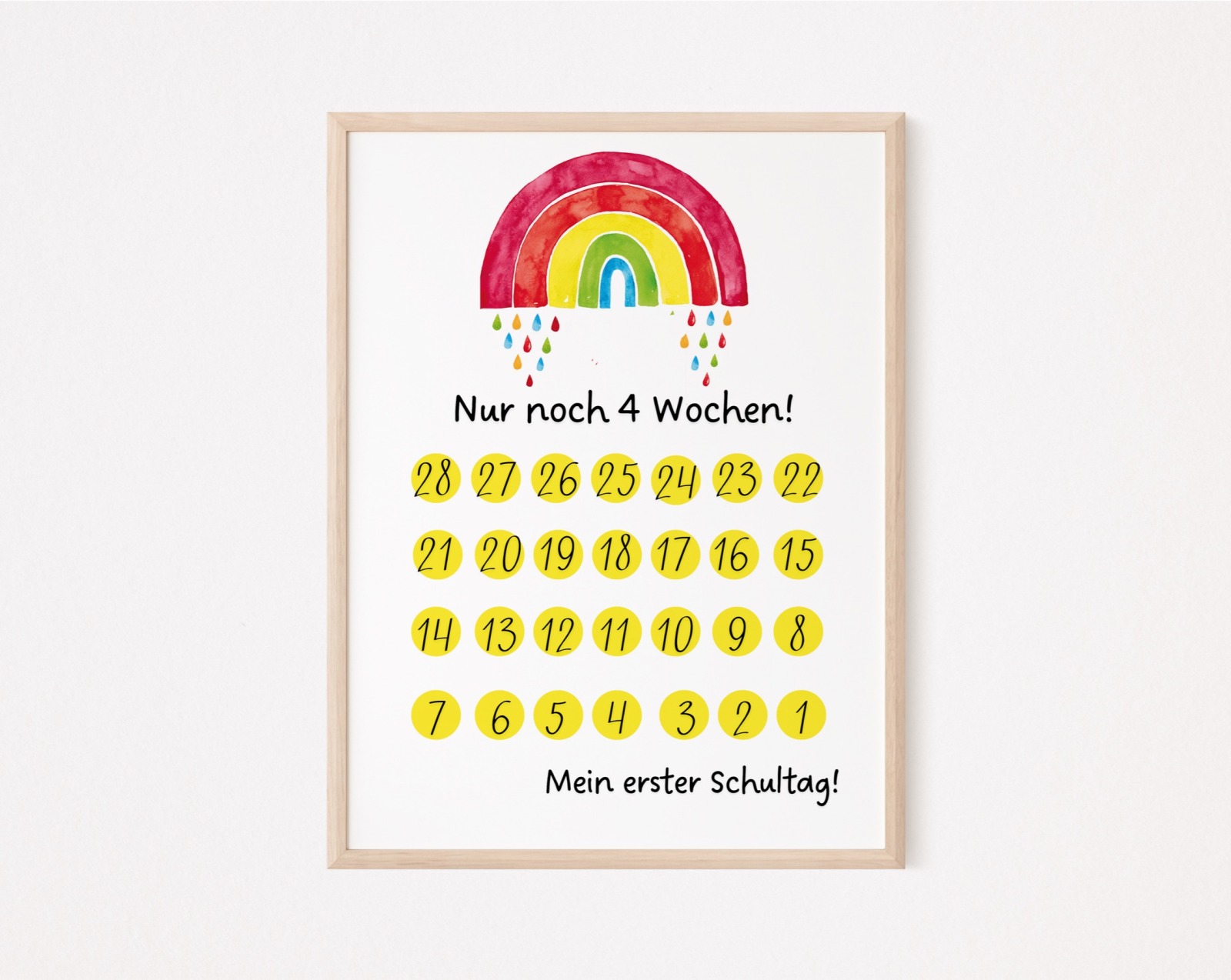 Countdown zur Einschulung Regenbogen - digitaler Download 5