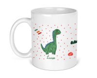 Emailletasse Dinosaurier Kindertasse mit Namen Keramiktasse Kinderbecher mit Namen 5