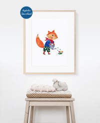 2er Set Poster Bär und Fuchs -digitaler Download 3