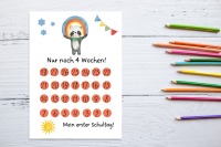 Countdown zur Einschulung Panda mit Regenbogen - digitaler Download 2