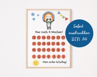 Countdown zur Einschulung Panda mit Regenbogen - digitaler Download 5