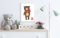 Kinderzimmer Poster Bär