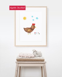 Poster Huhn- digitaler Download