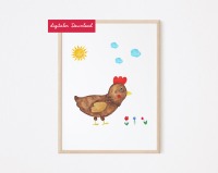 Poster Huhn- digitaler Download 2