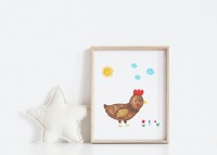 Kinderzimmer Poster Huhn 2