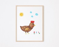 Kinderzimmer Poster Huhn 3