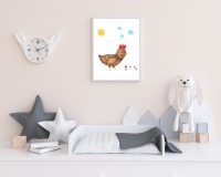 Kinderzimmer Poster Huhn 4