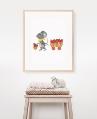 Kinderzimmer Poster Maus Erdbeere 4