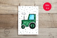 Kinderzimmer Poster Traktor 3