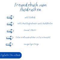 Druckvorlage Freundebuch Weltall - digitaler Download 6