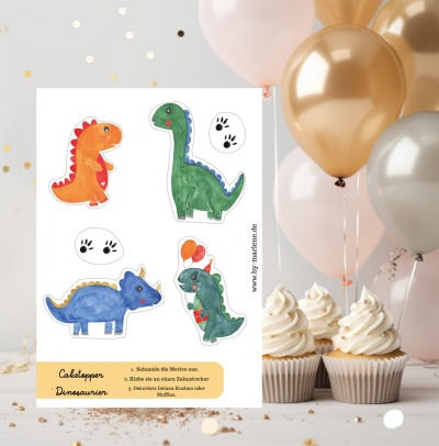 Caketopper Dinosaurier Party