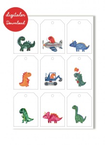 Geschenkanänger Dinosaurier - digitaler Download