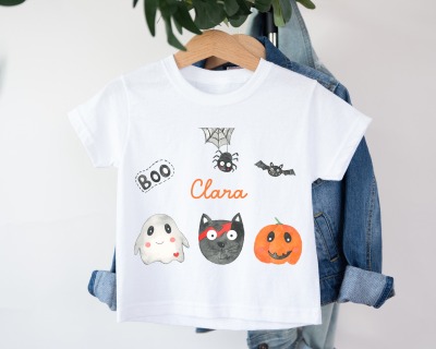 T Shirt Kinder Halloween mit Namen