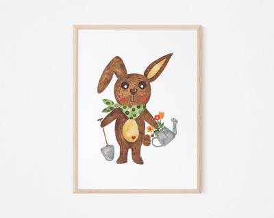 Kinderzimmer Poster Hase