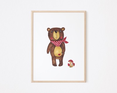 Kinderzimmer Poster Bär