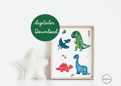 Poster Dinosaurier digitaler Downlaod