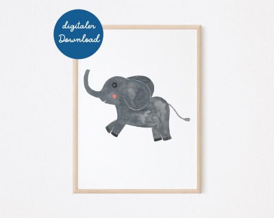 Poster Elefant - digitaler Downlaod