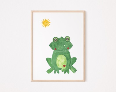 Kinderzimmer Poster Frosch